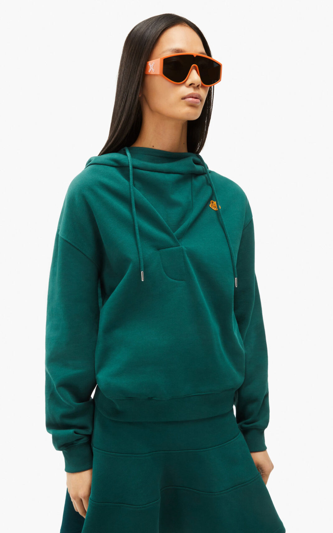 Kenzo Hooded cowl neck Hættetrøje Dame - Blå DK-427566